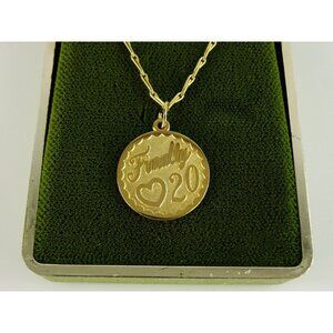 20th Birthday Pendant Necklace Milestone Jewelry Gift for Her NOS